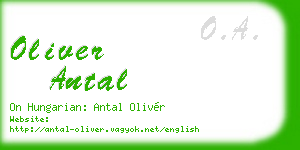 oliver antal business card